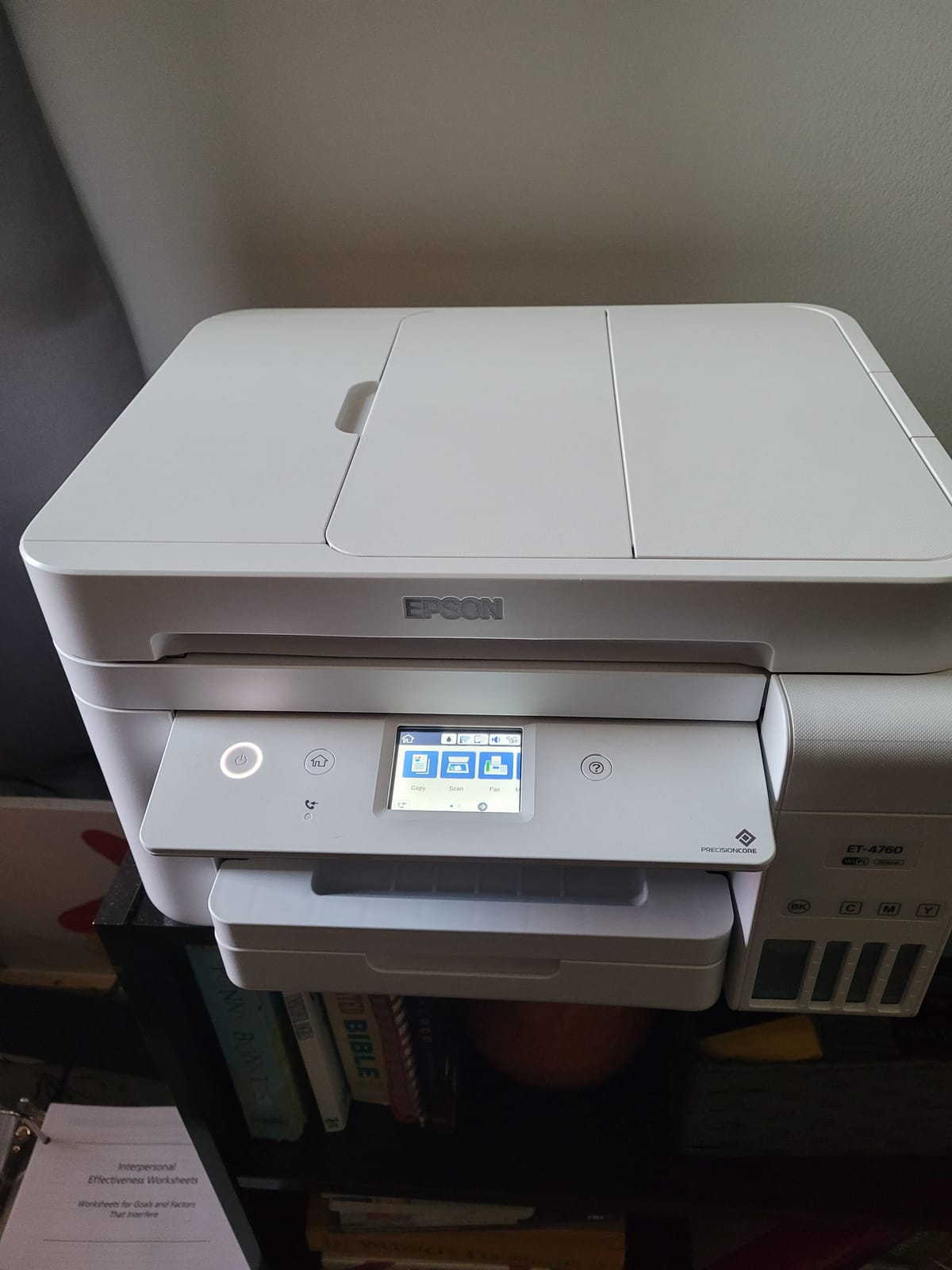 Epson EcoTank ET-3760 Wireless Color All-in-One Cartridge-Free Supertank Printer with Scanner, Copier and Ethernet, Regular customer photo 1
