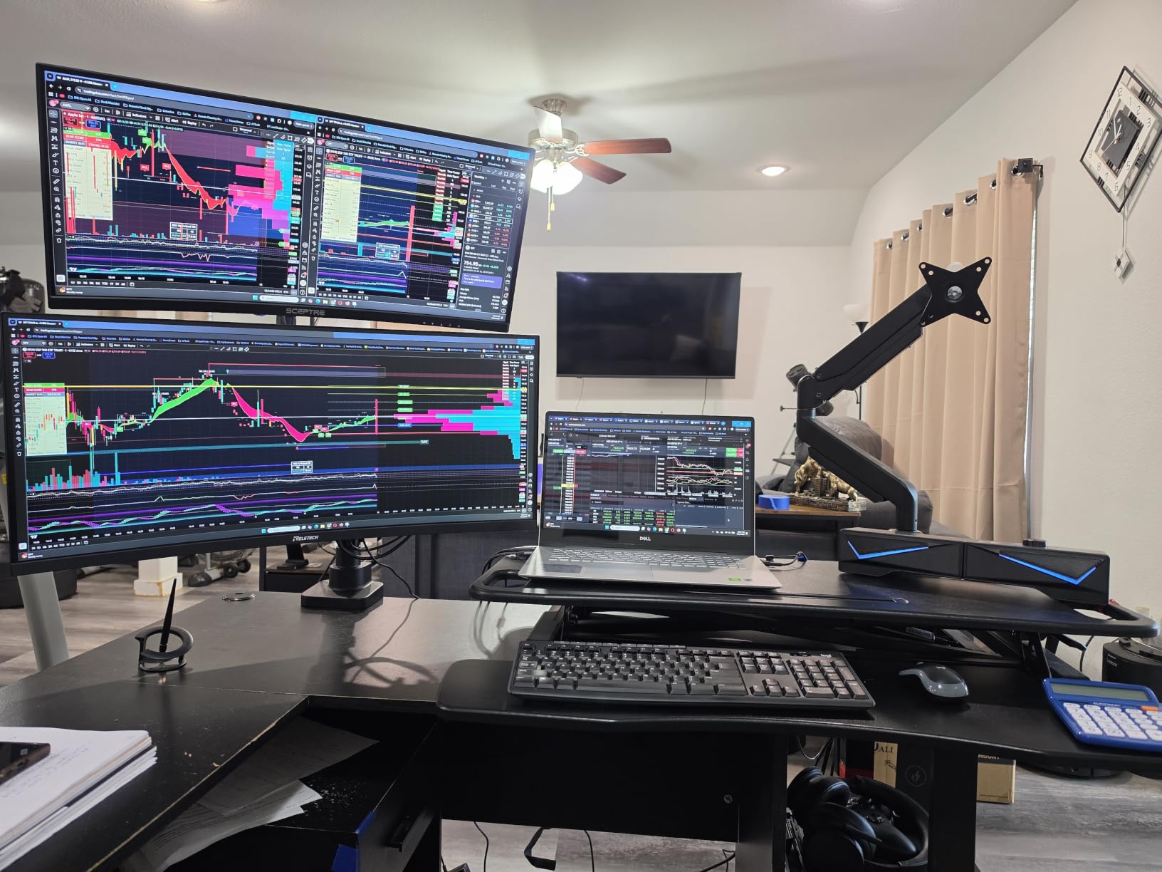 WALI Heavy Duty Monitor Arm for 13-49 inch 1000R Curved Screen, up to 44lbs customer photo 1