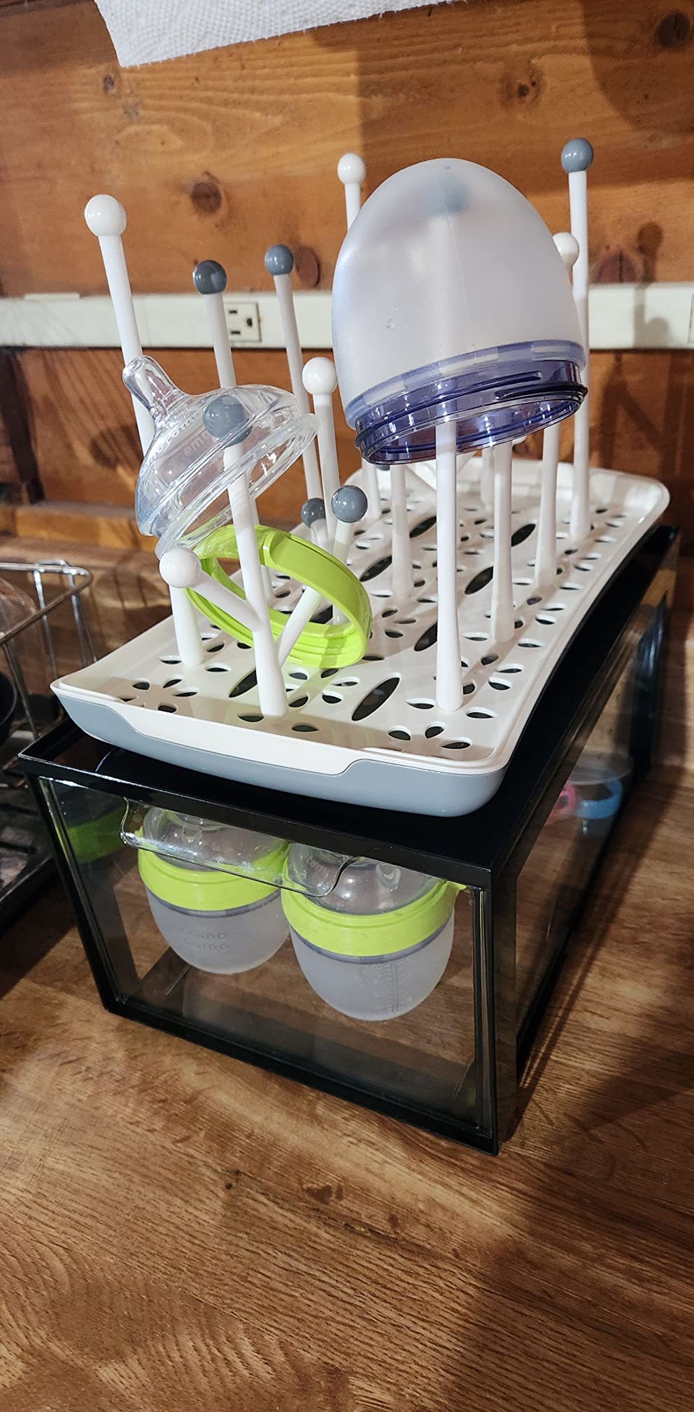 Termichy Baby Bottle Drying Rack: Space-Saving with 13 Hooks & Drain Tray customer photo 2