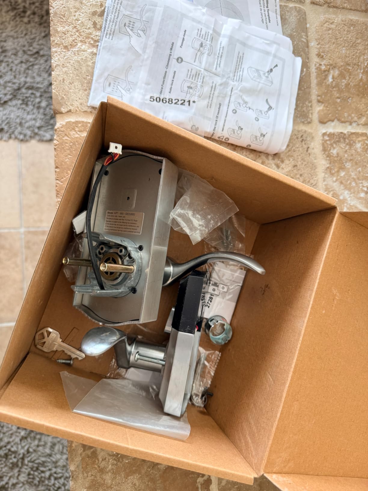 Kwikset 955PML-11PS Pembroke Lever Commercial Grade Electronic Smartcode Lever Lock with SmartKey Venetian Bronze Finish customer photo 2