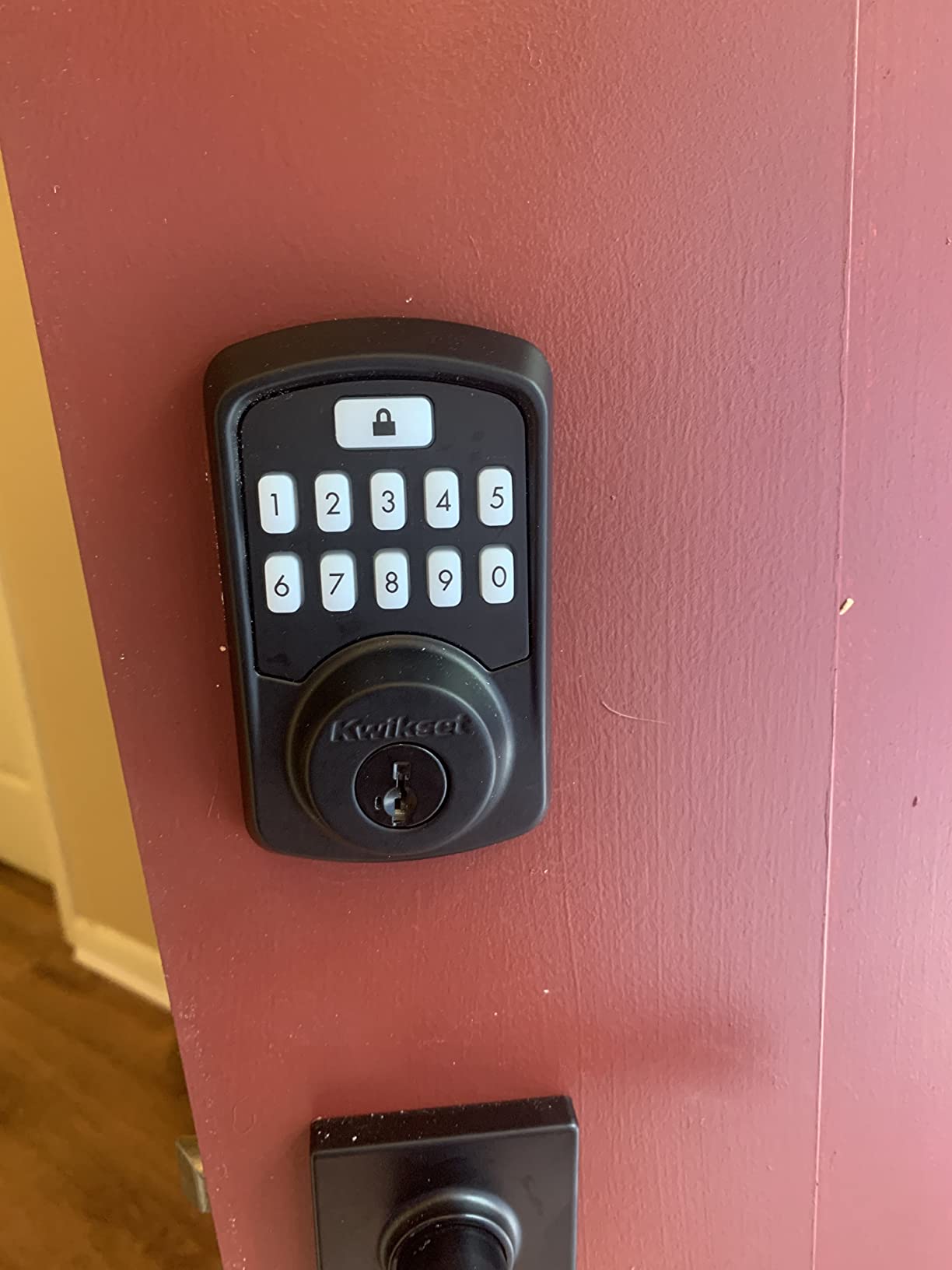 Kwikset 942BLE-15S Aura Bluetooth Keypad Electronic Deadbolt Satin Nickel Finish customer photo 1