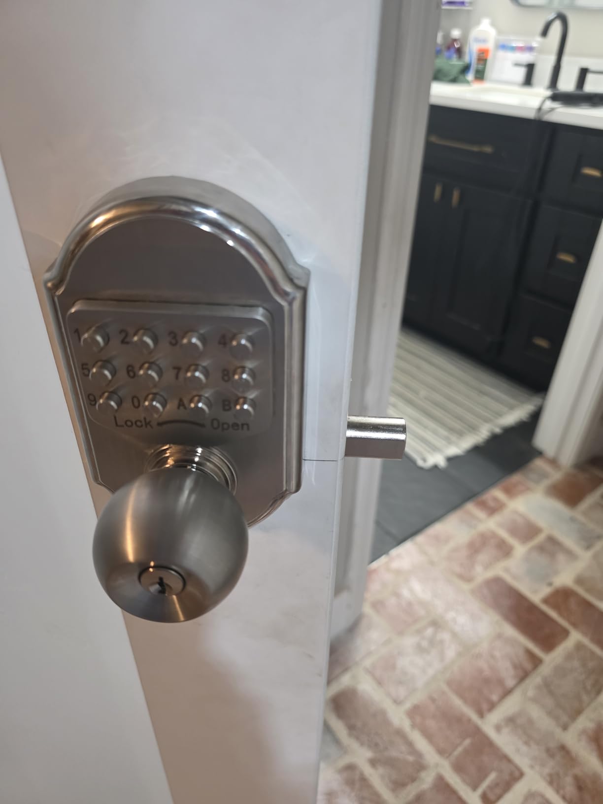 Keyless Entry Door Lock Deadbolt Keypad Mechanical Stainless Steel (Pass Code or Key) 100% Mechanical, No Electronic customer photo 2