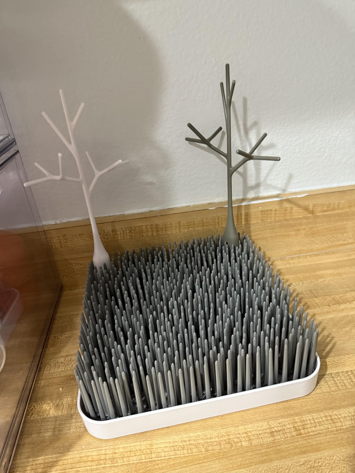 Boon Grass Plastic Drying Rack - Modern Countertop Baby Bottle Organizer - 9.75 x 9.88 x 3.0 inches - Gray customer photo 1