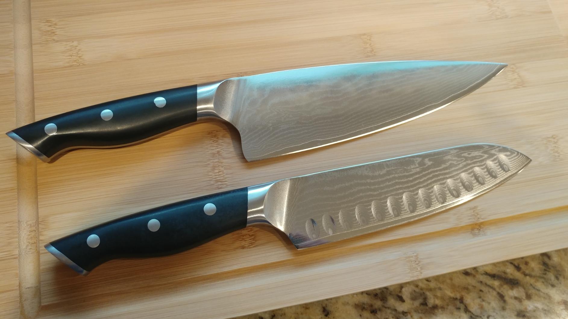 NANFANG BROTHERS 9-Piece VG10 Damascus Knife Set, ABS Handle customer photo 1
