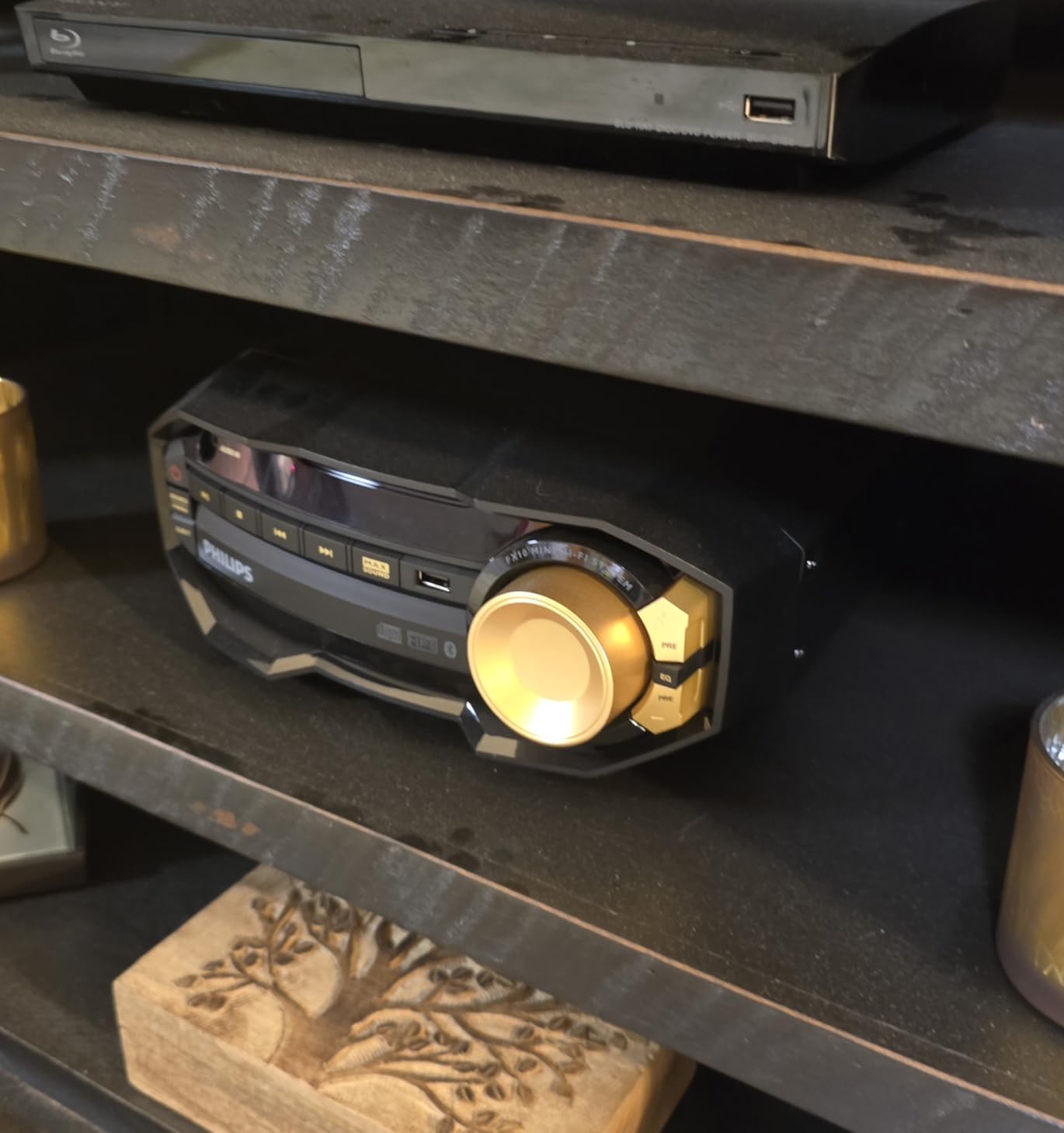 PHILIPS FX10 Bluetooth Stereo System for Home with CD Player , MP3, USB, FM Radio, Bass Reflex Speaker, 230 W, Remote Control Included customer photo 1
