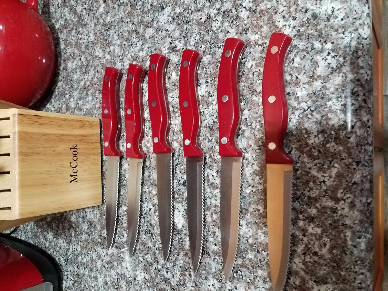 McCook® Knife Sets,German Stainless Steel Kitchen Knife Block Set with Built-in Sharpener customer photo 2