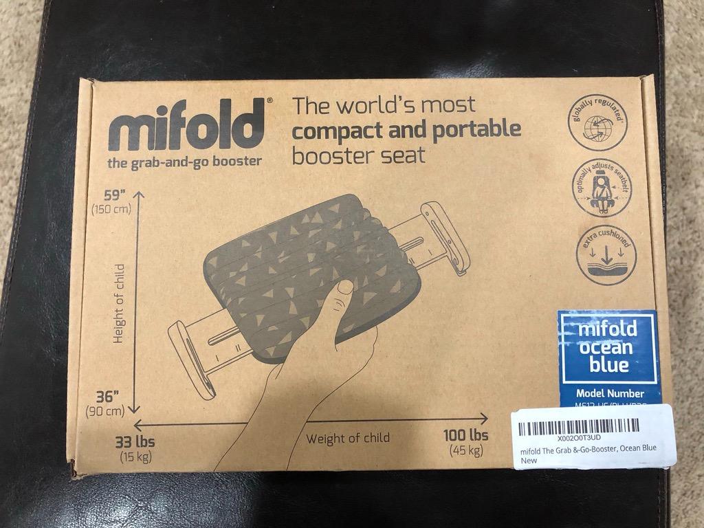 New Mifold Comfort Grab-and-go Car Backless Booster Seat-Compact and Portable for Every Day, Carpooling, Travel, Ocean Blue customer photo 1