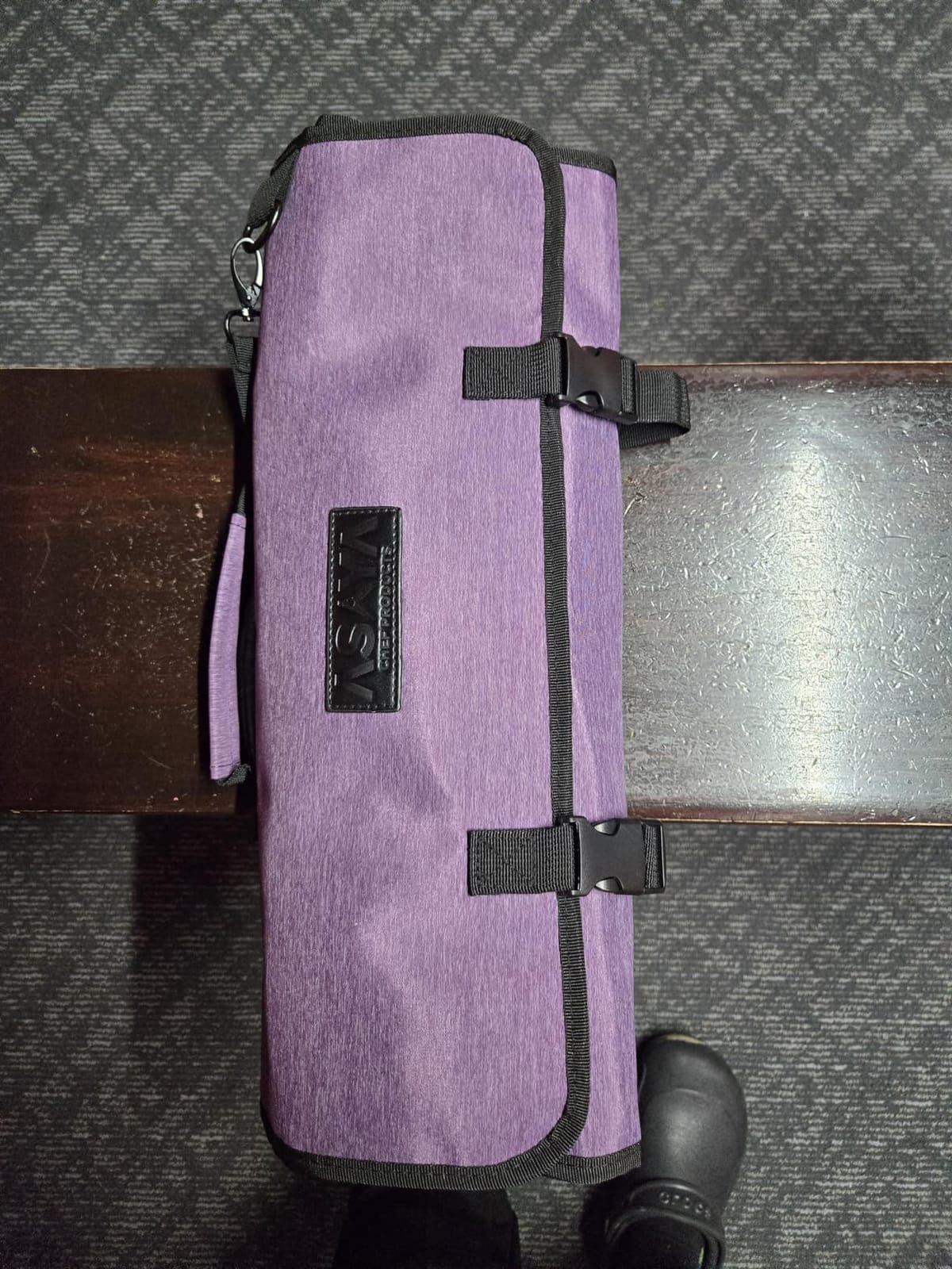 Asaya Waxed Nylon Chef Knife Roll Bag with 20 Slots and Zippered Pockets - Professional Chef Knife Bag & Storage Case, Tool Carrier with Shoulder Strap - Knives Not Included (Brown) customer photo 1
