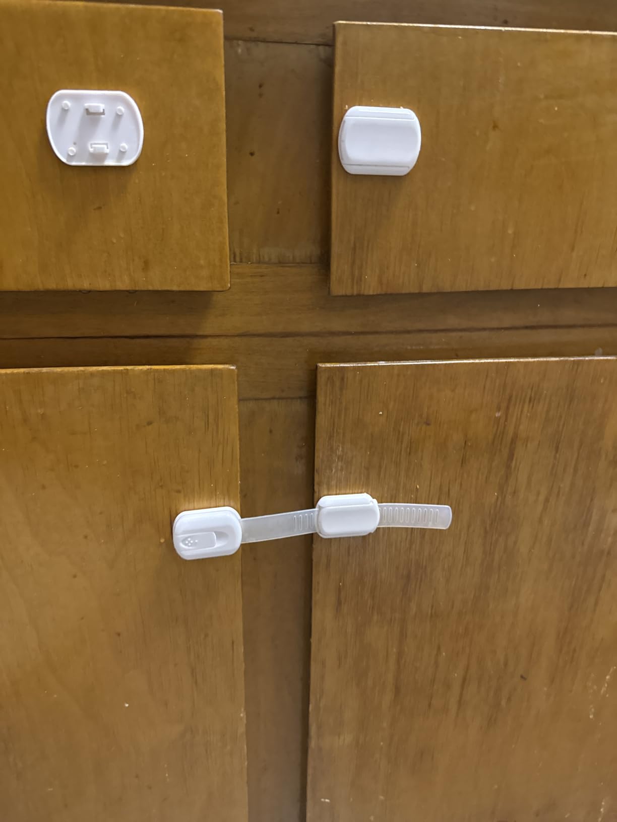 4our Kiddies 14 Pack Cabinet Locks Baby Proofing, Adjustable Drawer Lock customer photo 2