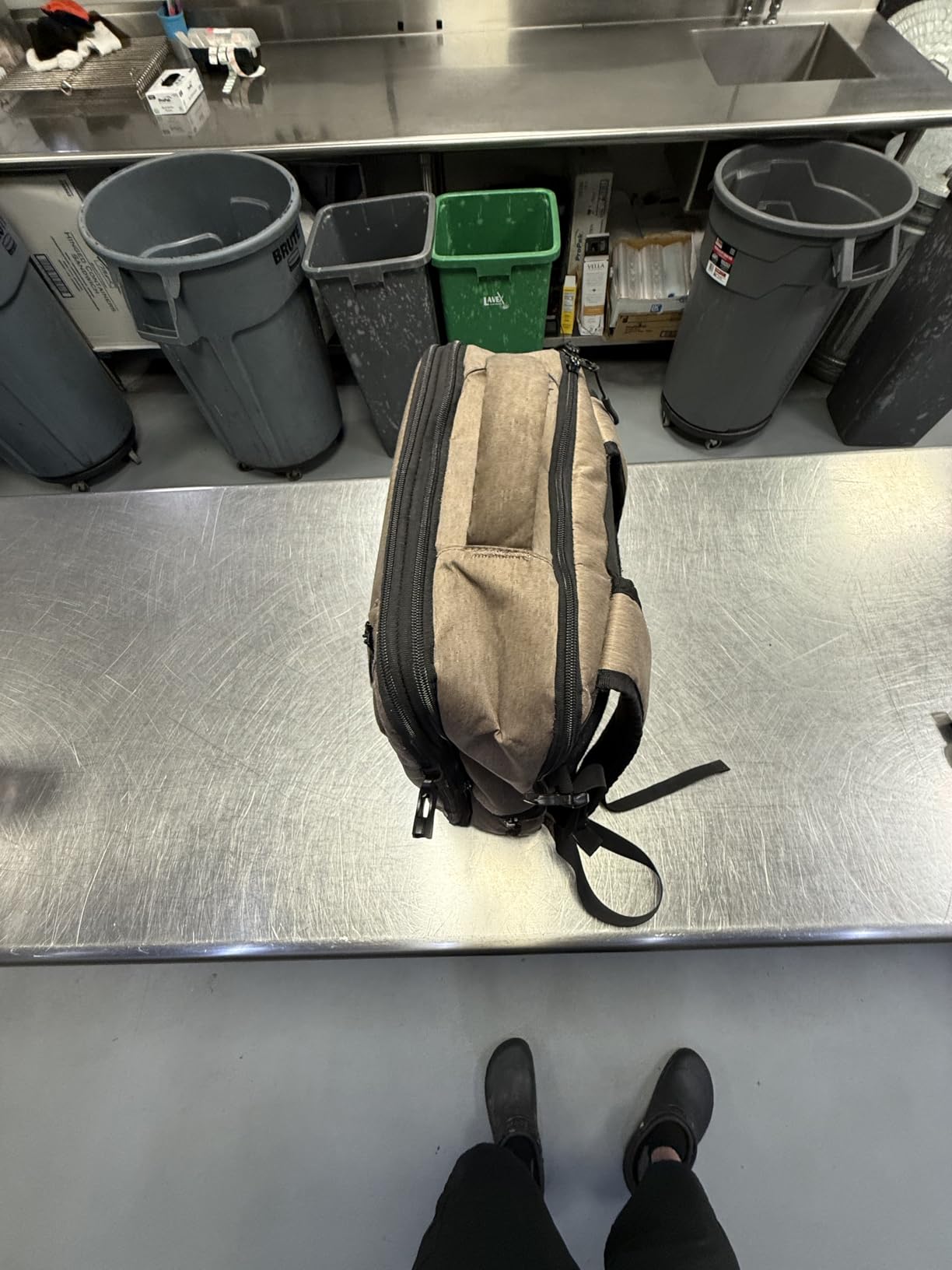 Asaya Chef Knife Backpack with 20-Pocket Knife Roll Bag - Over 30 Storage Pockets Chef Bag, Professional Backpack for Chefs and Culinary Students – Knives Not Included (Brown) customer photo 2