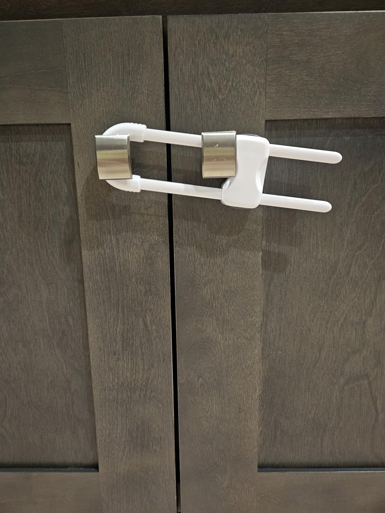 Jetec 10 Pack Baby Proof Cabinet Locks Adjustable U Shaped,White customer photo 2