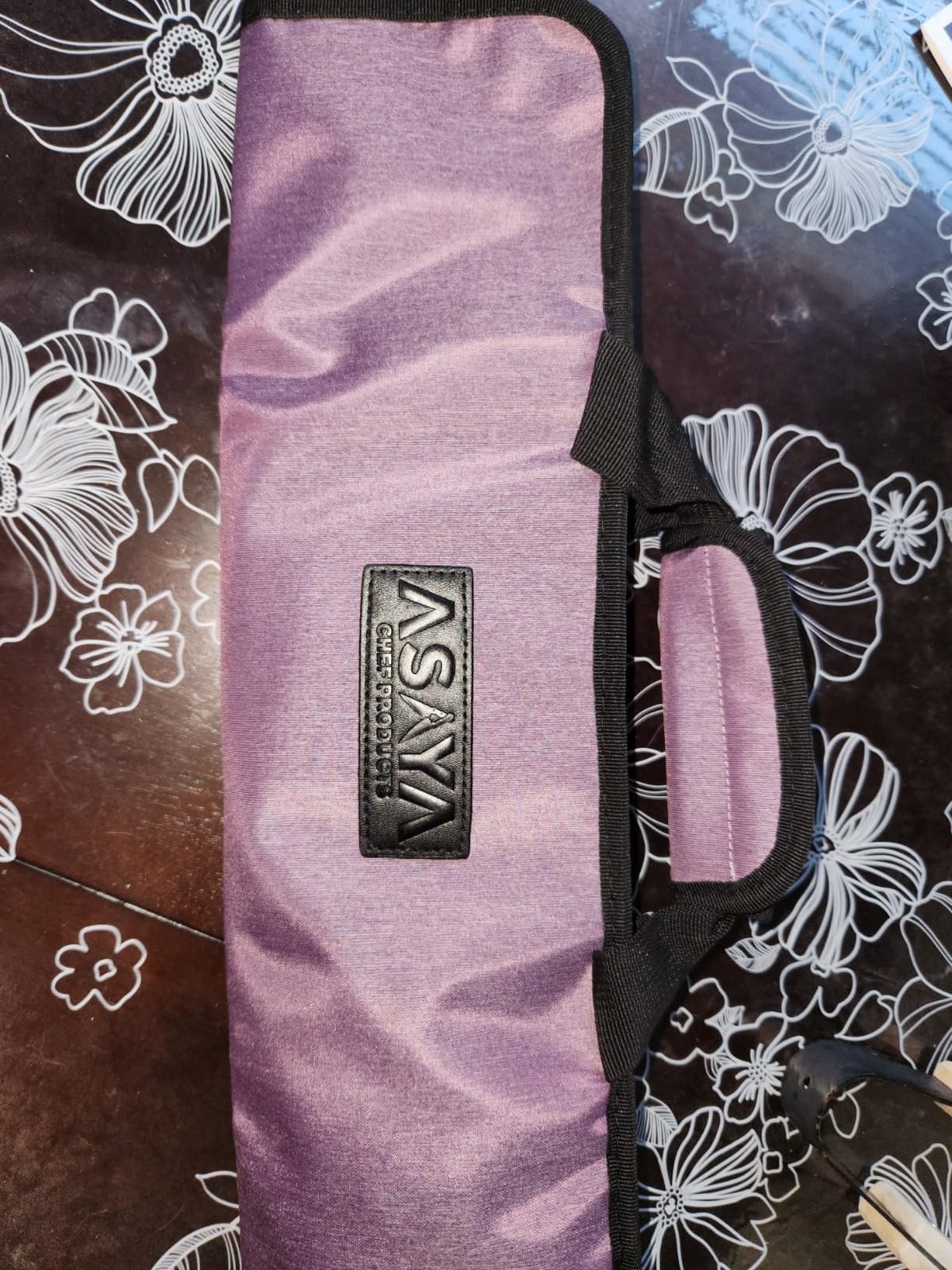 Asaya Chef Knife Roll Bag - 12-Pocket Chefs Case for Kitchen Knives and Utensils, Lightweight Stain-Resistant Waxed Nylon Chef Knife Bag - Knives Not Included (Red) customer photo 1