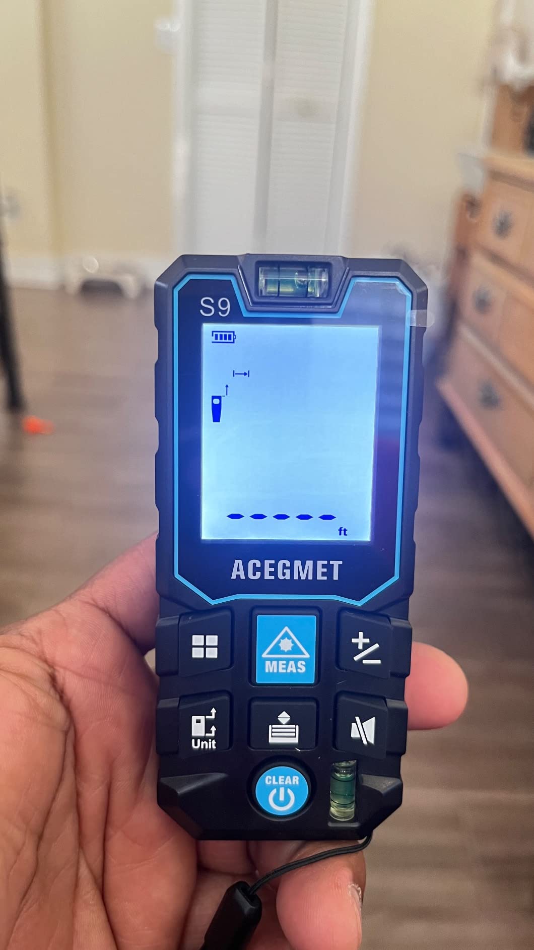 ACEGMET S9 229ft/70m Laser Measuring Tool, LCD Backlit Display customer photo 1