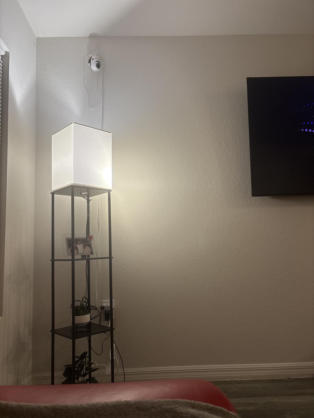 SUNMORY Floor Lamp with Shelves, Standing Lamps for Living Room, Black customer photo 1