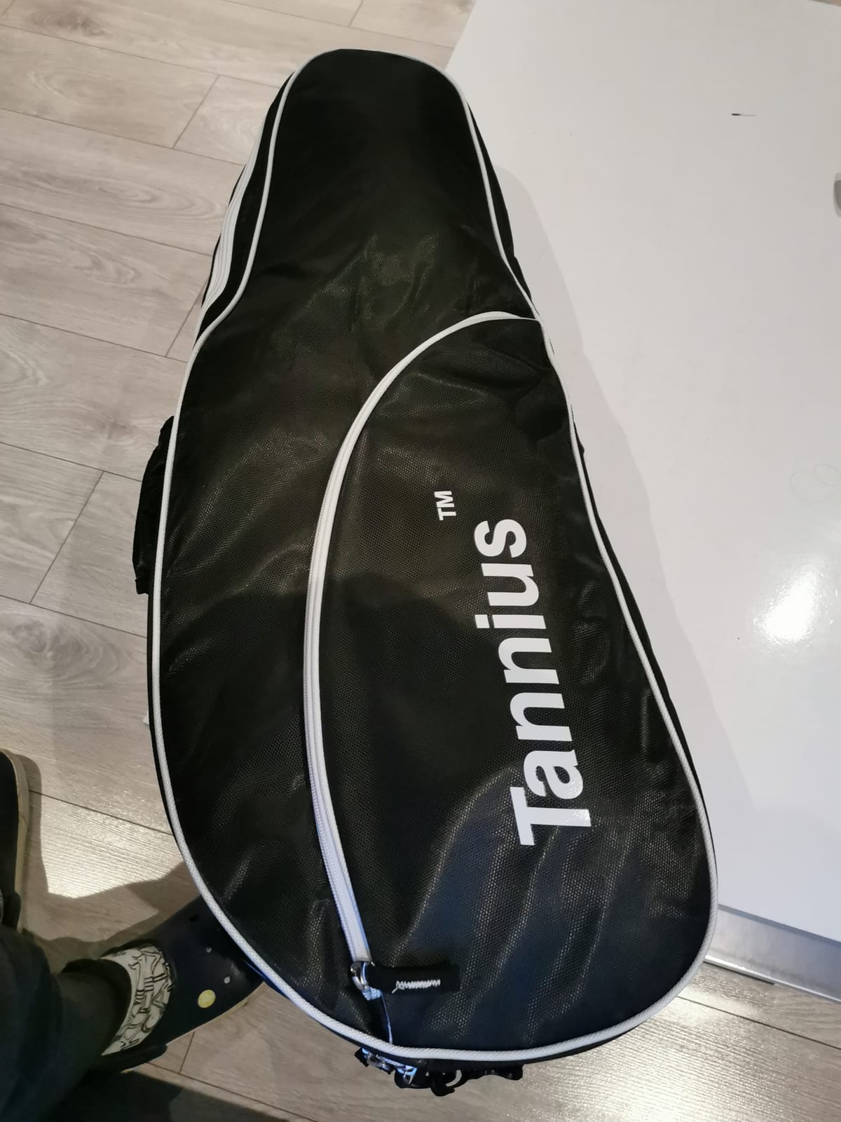 Tennis Racket Bag (3-5 Racquet), with Shoe & Phone Compartment and Protective Pad, Super Roomy and Lightweight Racquet Bag for Tennis, Badminton customer photo 1