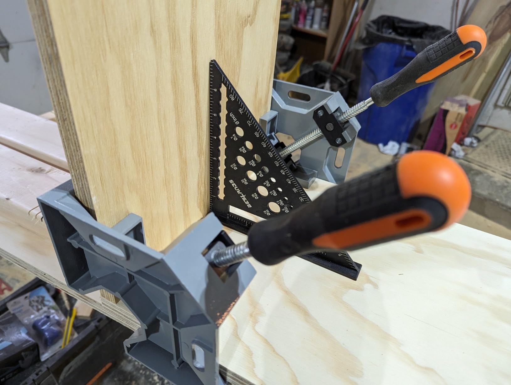 4pcs Corner Clamp - Right Angle 90 Degree Wood Clamps For Woodworking, With Adjustable Swing Jaw Aluminum Alloy Frame, For Welding, DIY Woodworking customer photo 2
