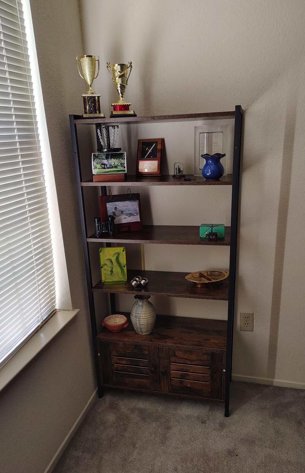IRONCK Bookcase with Doors and Open Shelves for Home Office and Living Room customer photo 1