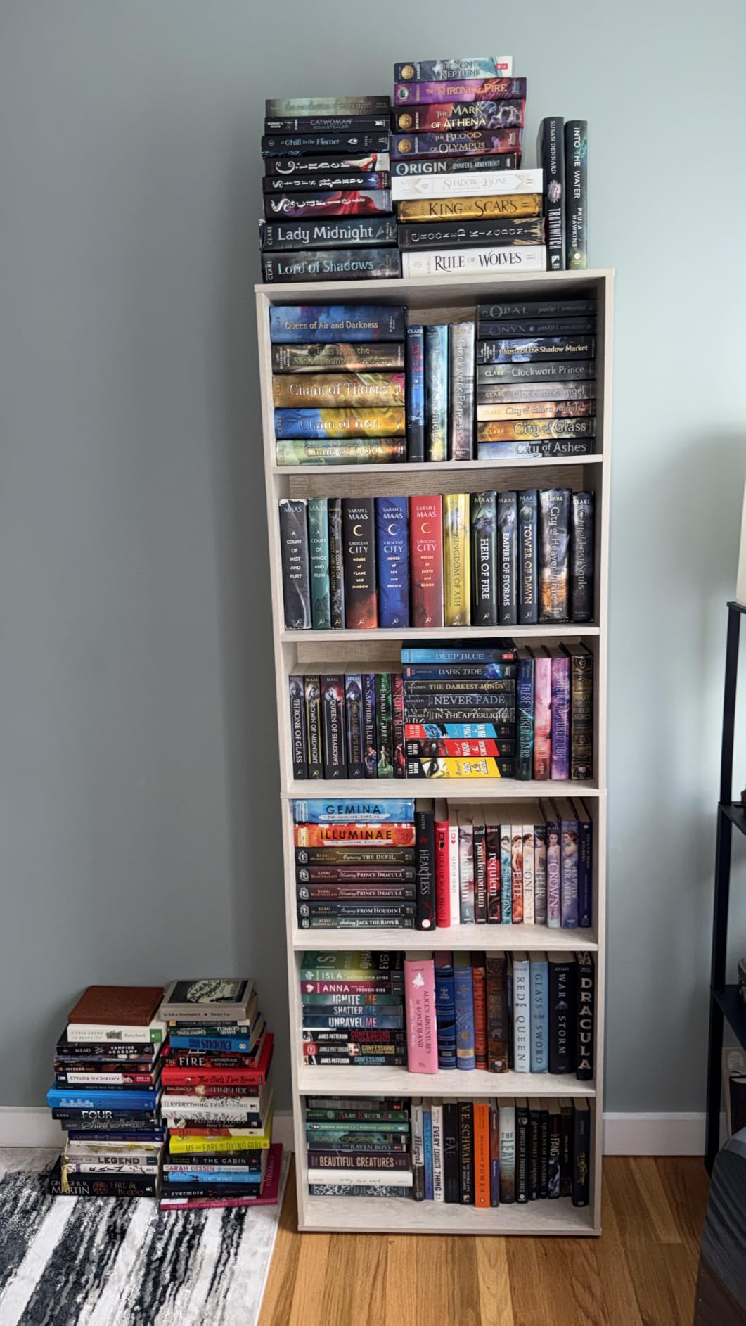 IRONCK Industrial Bookshelves and Bookcases Floor Standing 6 Shelf Display Storage Shelves 70 in Tall Bookcase Home Decor Furniture for Home Office, Living Room, Bed Room, Vintage Brown customer photo 1