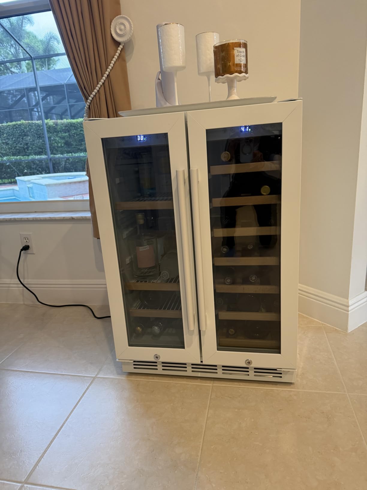 12 Inch Wine Cooler Refrigerator,Mini Wine Fridge 18 Bottle Capacity,Built-in or Freestanding Professional Wine Chiller with Quiet and Stable Temperature Control Systems. customer photo 2