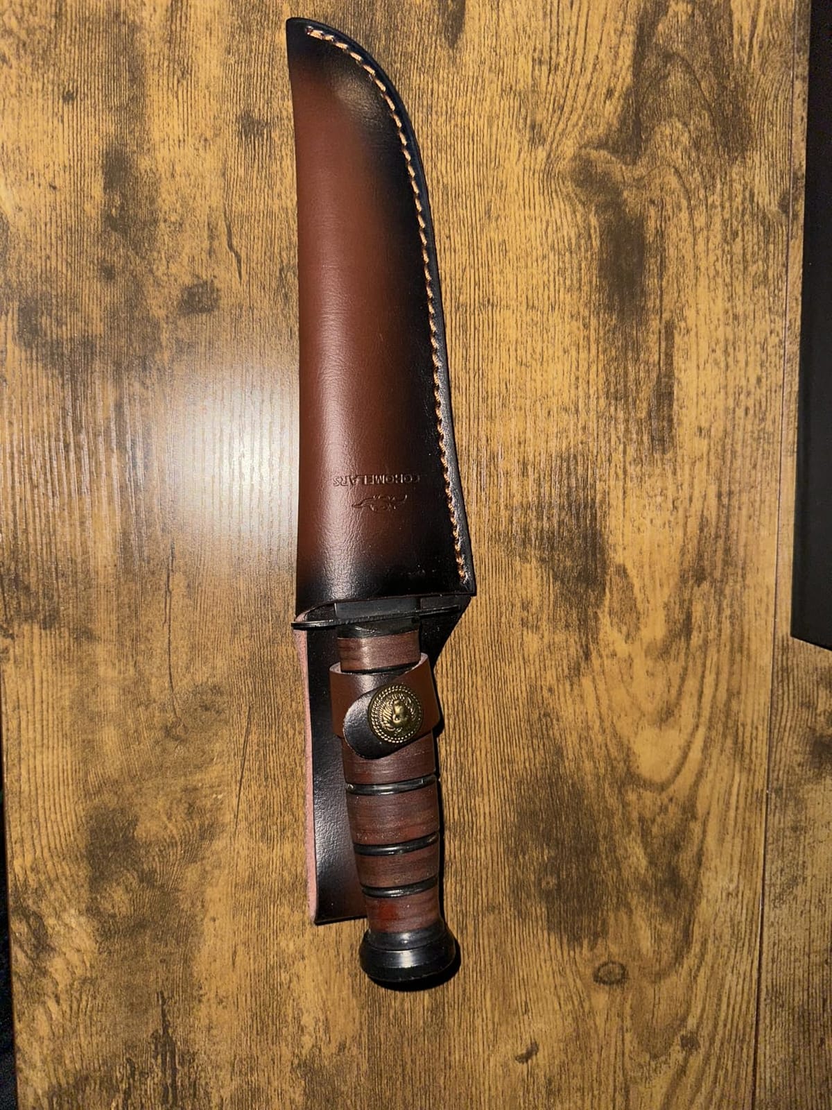 Straight Knife Sheath Fits up to 6.5'' Blade,Hunting Knife Sheath Fixed Blade Sheath Leather Sheaths Knife Holster Leather Sheath Brown customer photo 2