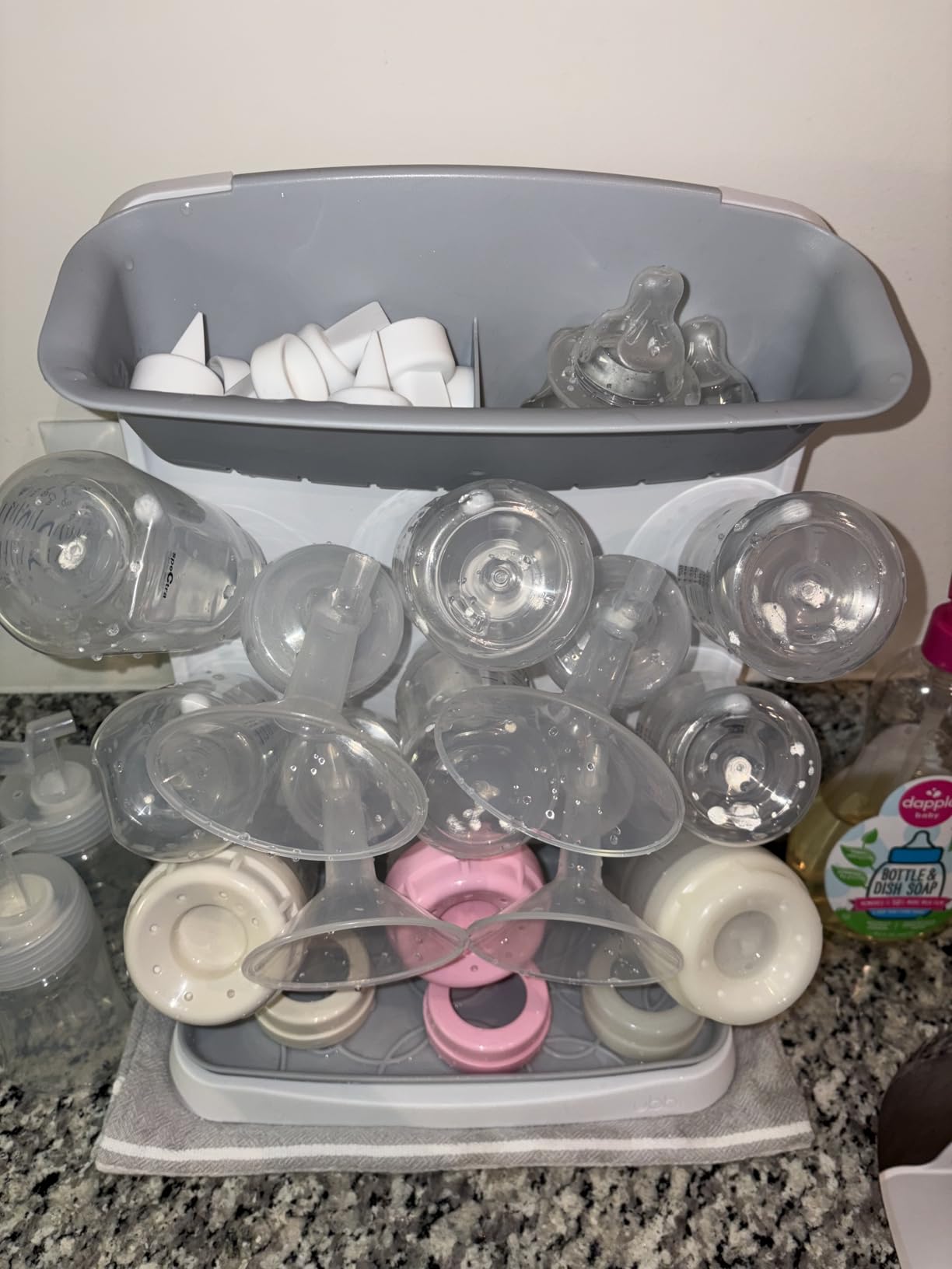 Ubbi Vertical Baby Bottle Drying Rack, Space Saving Countertop Bottle Dryer customer photo 1