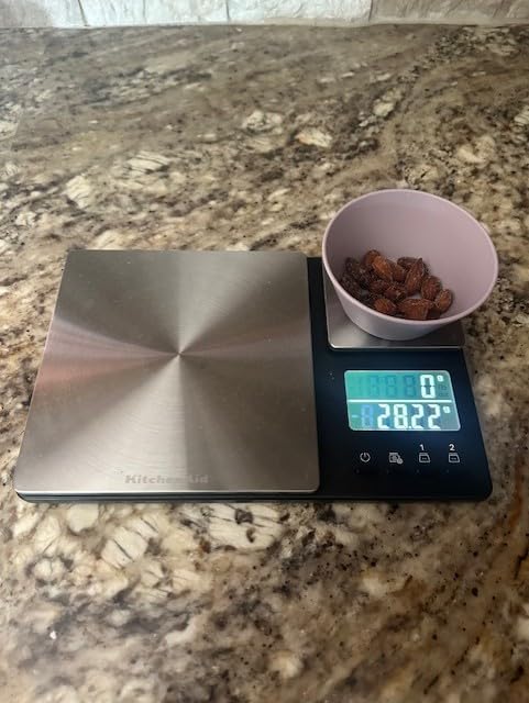 KitchenAid KQ909 Dual Platform Digital Kitchen and Food Scale, 11 Pound Capacity and Precision 16oz Capacity, White with Stainless Steel customer photo 1