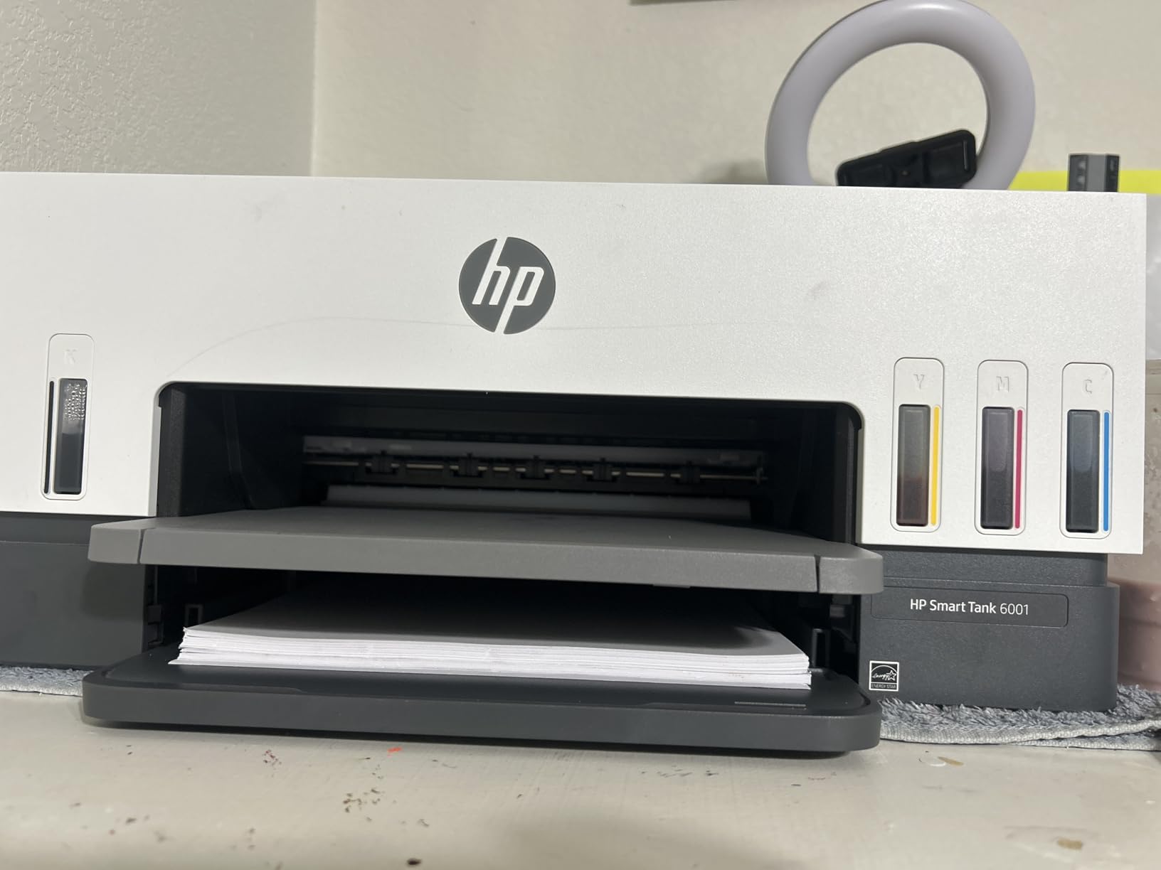 HP Smart Tank 6001 Wireless All-in-One Ink Tank Printer, Scanner, Copier with 2 Years of Ink Included, Best-for-Home, Cartridge-Free Refillable, AI-Enabled (2H0B9A) customer photo 1