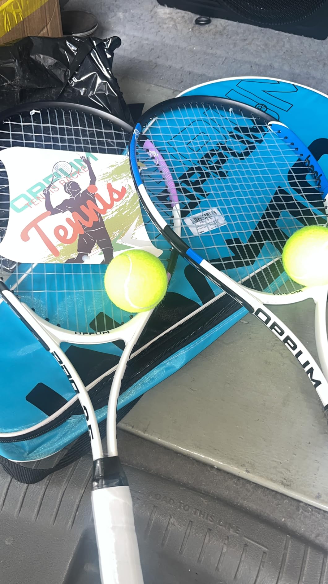 2-Pack Kids Tennis Racket Set, Junior Racquets with Bag and Balls customer photo 1