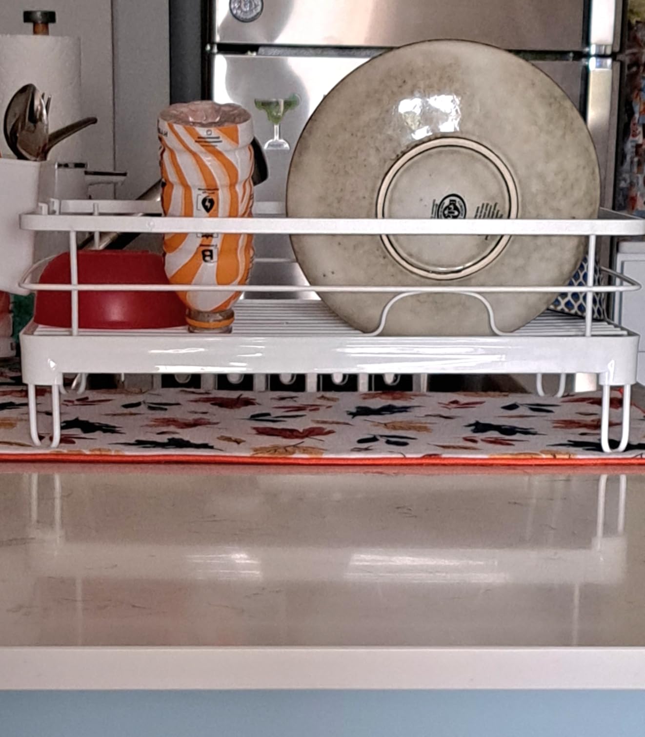 Kitsure Dish Drying Rack for Kitchen Counter, 12''W x 15.5''L, Black customer photo 2