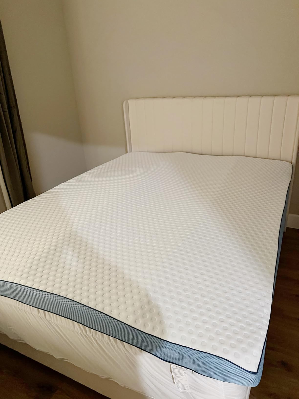 PERLECARE 3 Inch Firm Mattress Topper Queen, Cooling Gel-Infused & Bamboo Charcoal Memory Foam Bed Topper for Pressure Relief, High-Density Mattress Pad with Removable Cover customer photo 1