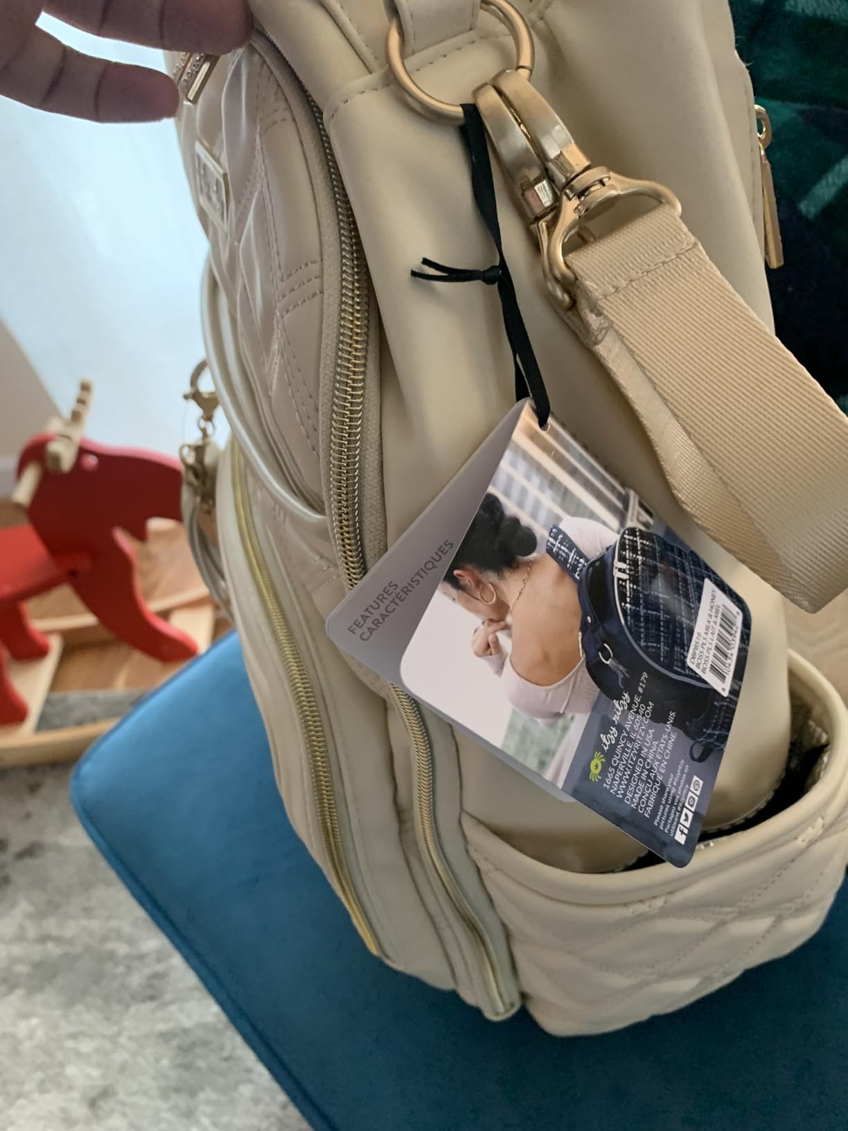 Itzy Ritzy Boss Plus Diaper Bag Backpack with 19 Pockets (Vanilla Latte) customer photo 1
