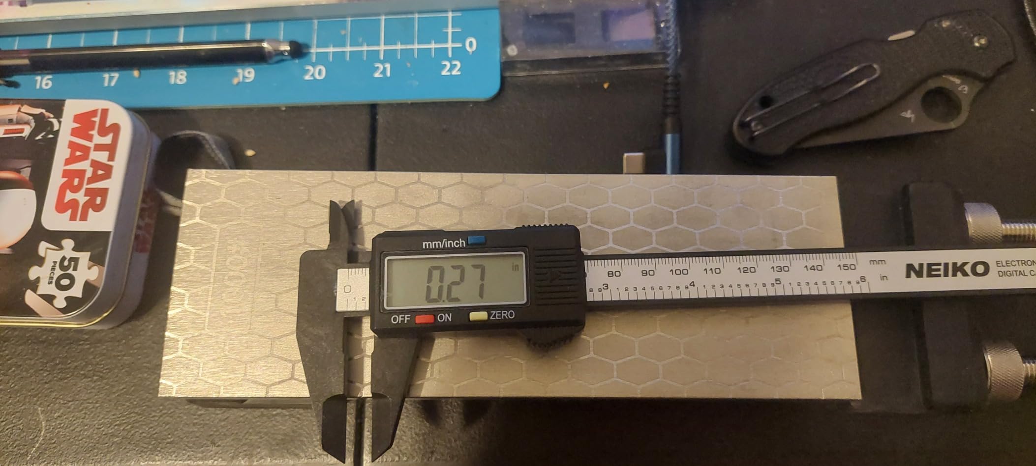 QWORK Sharpening Stone Holder, Universal Sharpening Whetstone Holder, Adjustable from 5-1/2 to 9 Inches, No-Slip Sharpening Stone Base, for Various Whetstone, Oils Stone or Diamond Stones customer photo 2