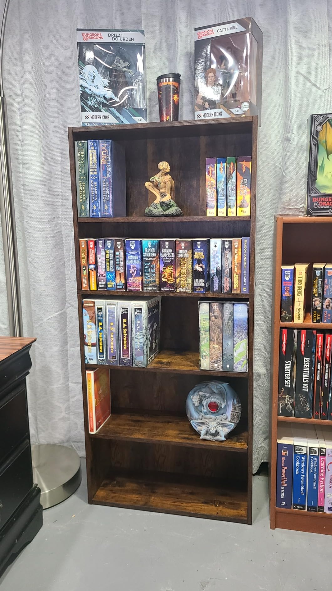 VASAGLE 5-Tier Bookshelf, Storage Organizer, 23.6 x 9.4 x 52.8 Inches customer photo 2