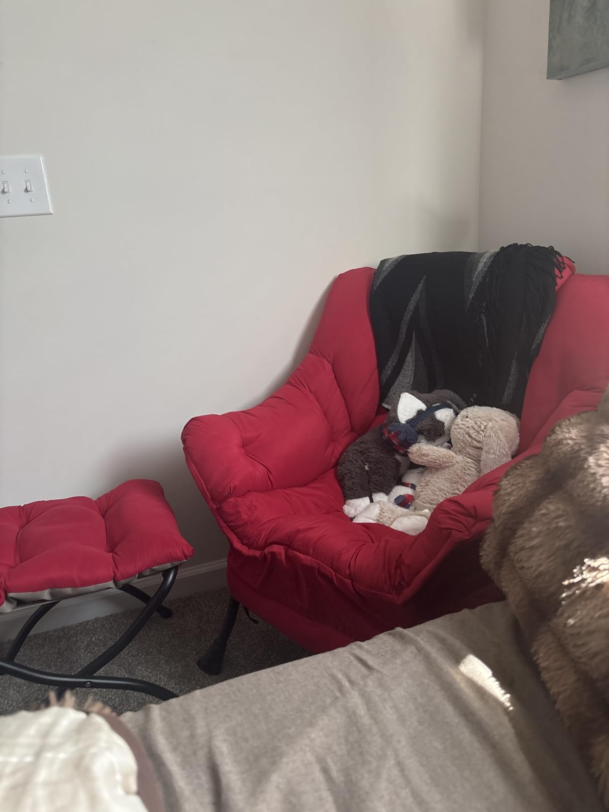 Modern Lazy Chair with Ottoman Lounge Accent Reading Chair for Living Room customer photo 2