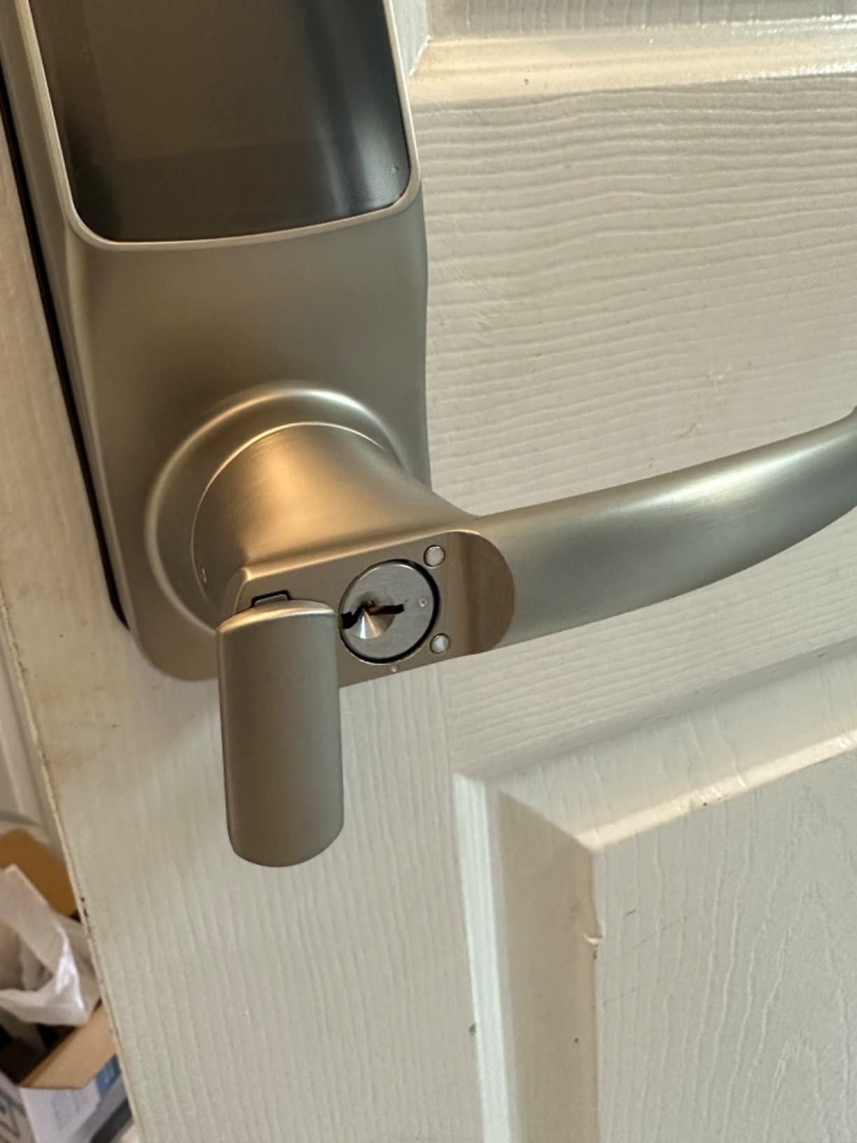 Lockly Smart Lock Model 6S, Bluetooth Smart Door Lock, Keyless Entry Door Lock, Touchscreen Keypad, App Control, eKeys and Offline Access Code, Auto Lock - Satin Nickel customer photo 1