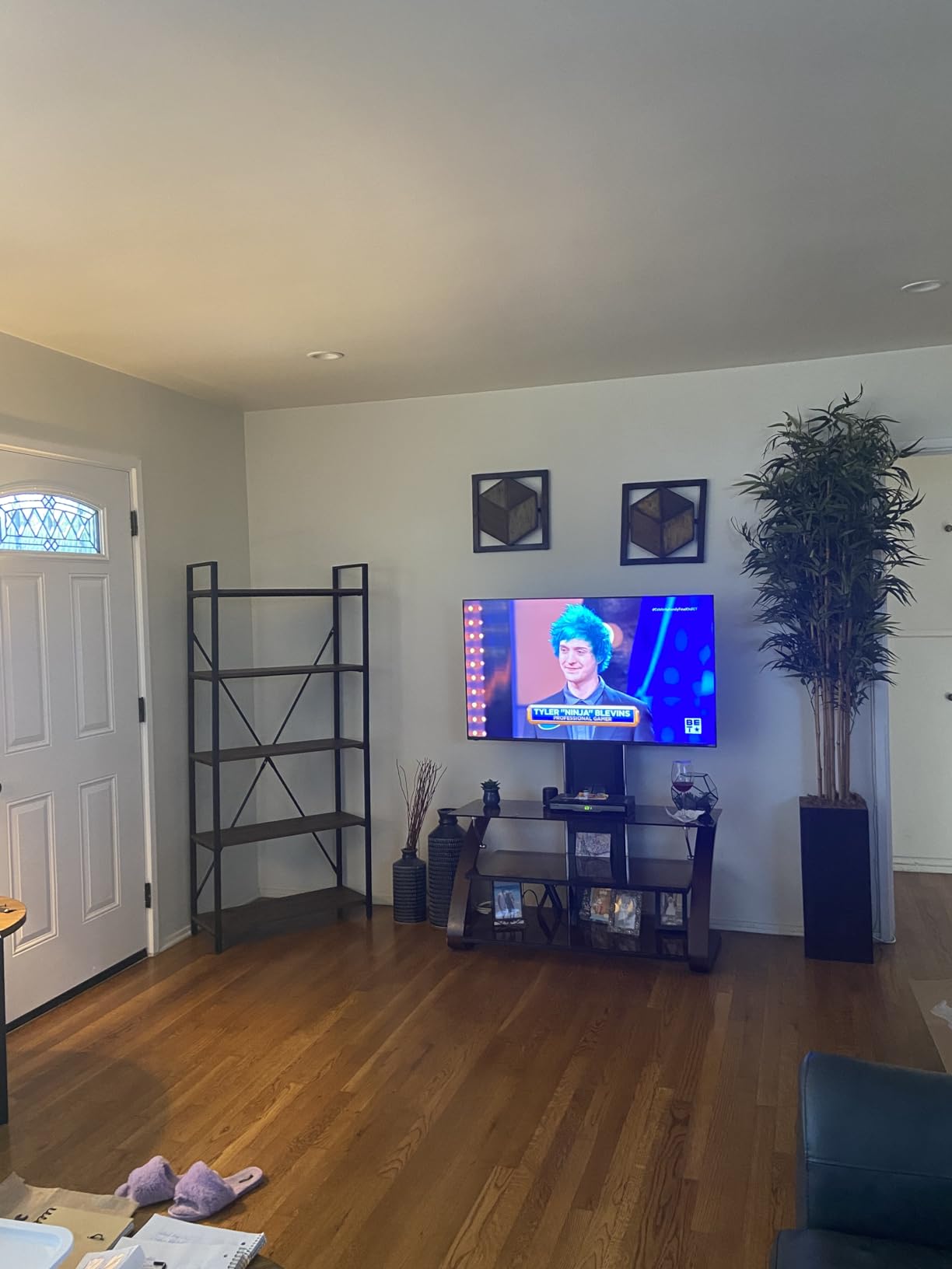 BON AUGURE Industrial Bookshelf, Etagere Bookcases and Book Shelves 5 Tier, Rustic Wood and Metal Shelving Unit (Rustic Oak) customer photo 1