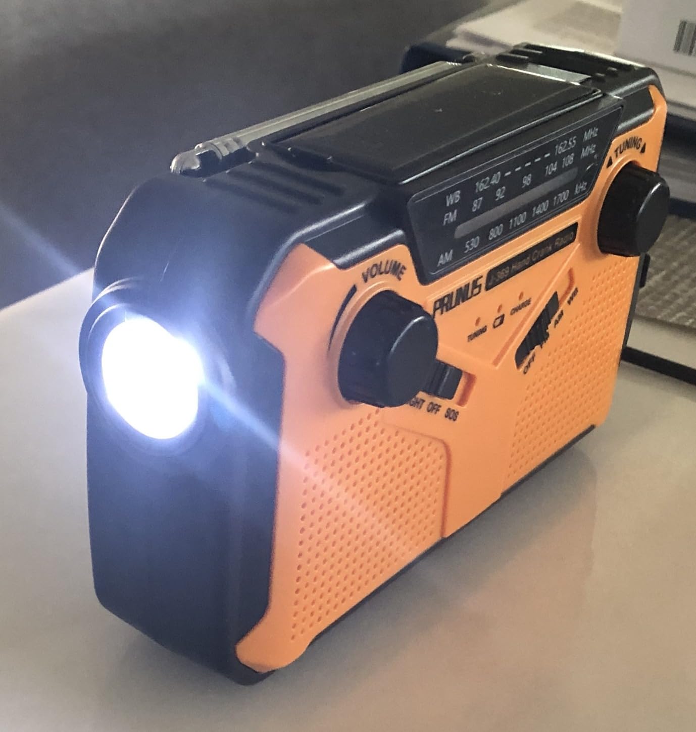 PRUNUS J-369 11100mWh Emergency Weather Radio NOAA/AM/FM customer photo 1