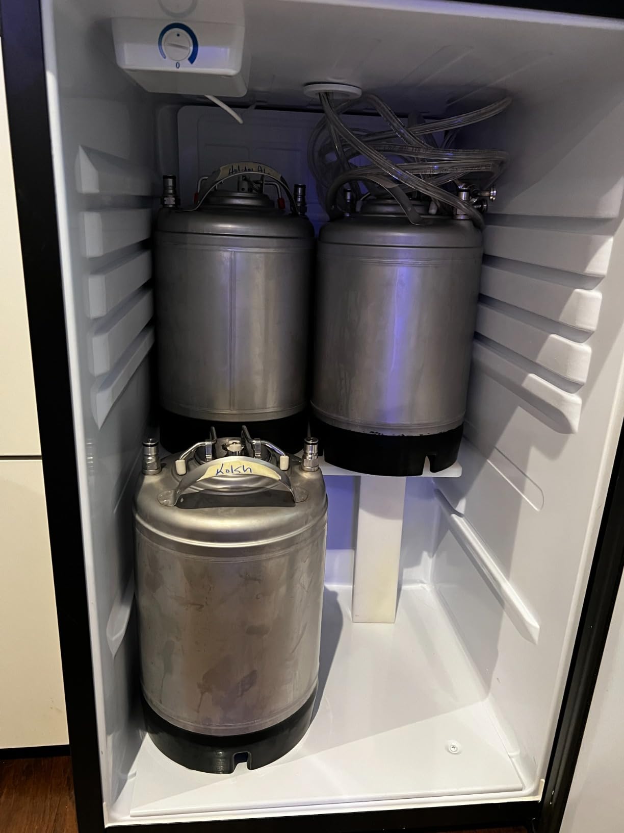 VEVOR Beer Kegerator, Dual Tap Commercial Draft Beer Dispenser for D system, Full Size Keg Refrigerator with 5lbs CO2 Tank, Hold 2 Sixth / 2 Ball lock keg, Black customer photo 2