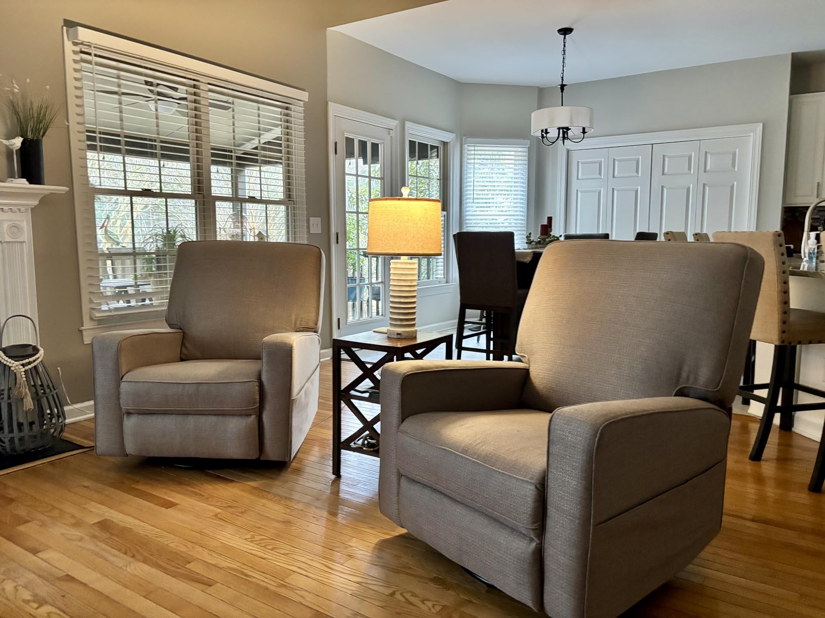 Harkawon Swivel Rocker Recliner Chair, Glider Rocker Recliner, Beige customer photo 1