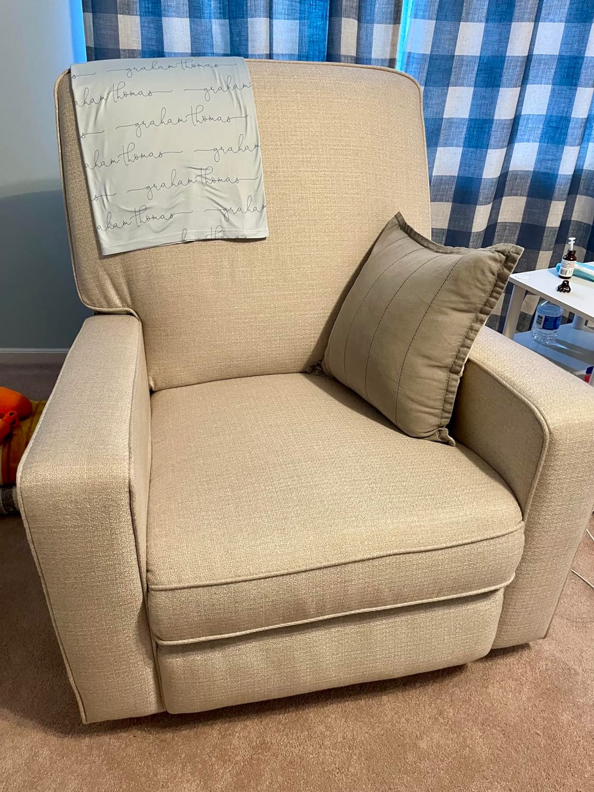 Harkawon Swivel Rocker Recliner Chair, Glider Rocker Recliner, Beige customer photo 2