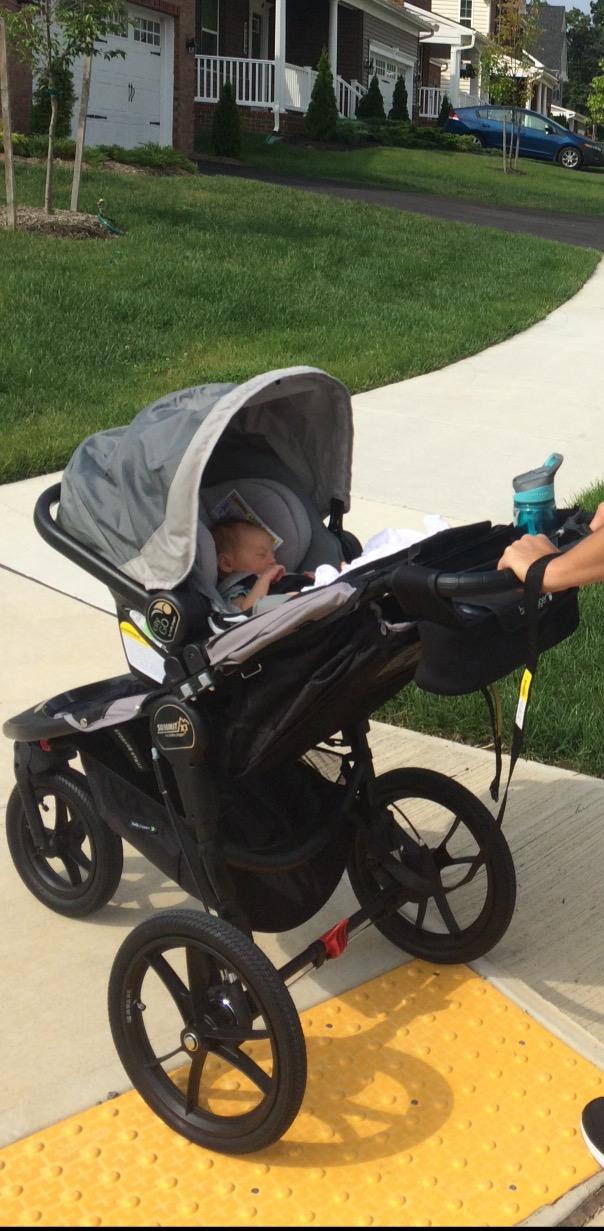 Baby Jogger® Summit X3 3-Wheel Jogging Stroller with Hand Brake, Baby Stroller with One-Hand Compact Fold, All-Wheel Suspension for Running, Jogging, and Everyday Outings, Midnight Black customer photo 1