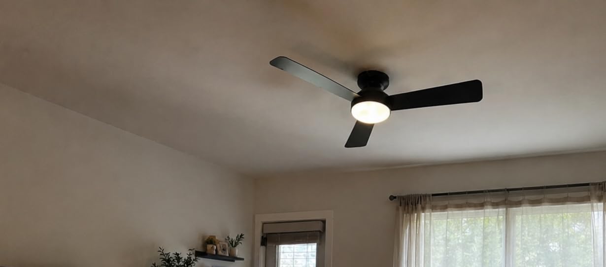 Amico 42 Inch Black Low Profile Ceiling Fans with Lights and Remote customer photo 1