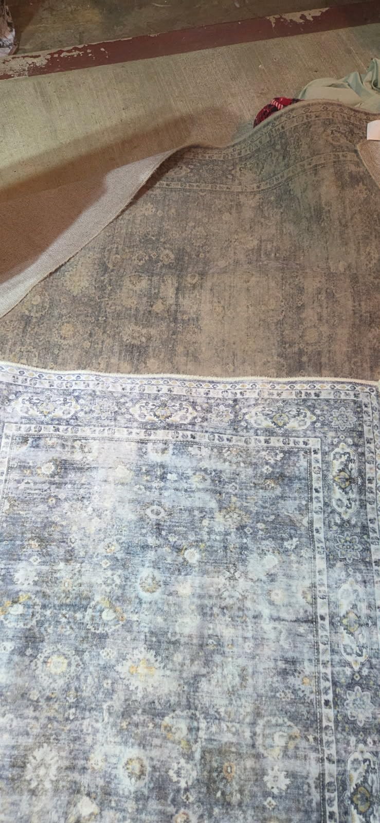Runner Rug Hallway Runner Rug Washable Kitchen Runner Rugs with Rubber Backing 2'6''x8' 100% Polyester Vintage Rug for Entryway Indoor, Kitchen, Laundry, Bedroom (Grey and Brown) customer photo 2