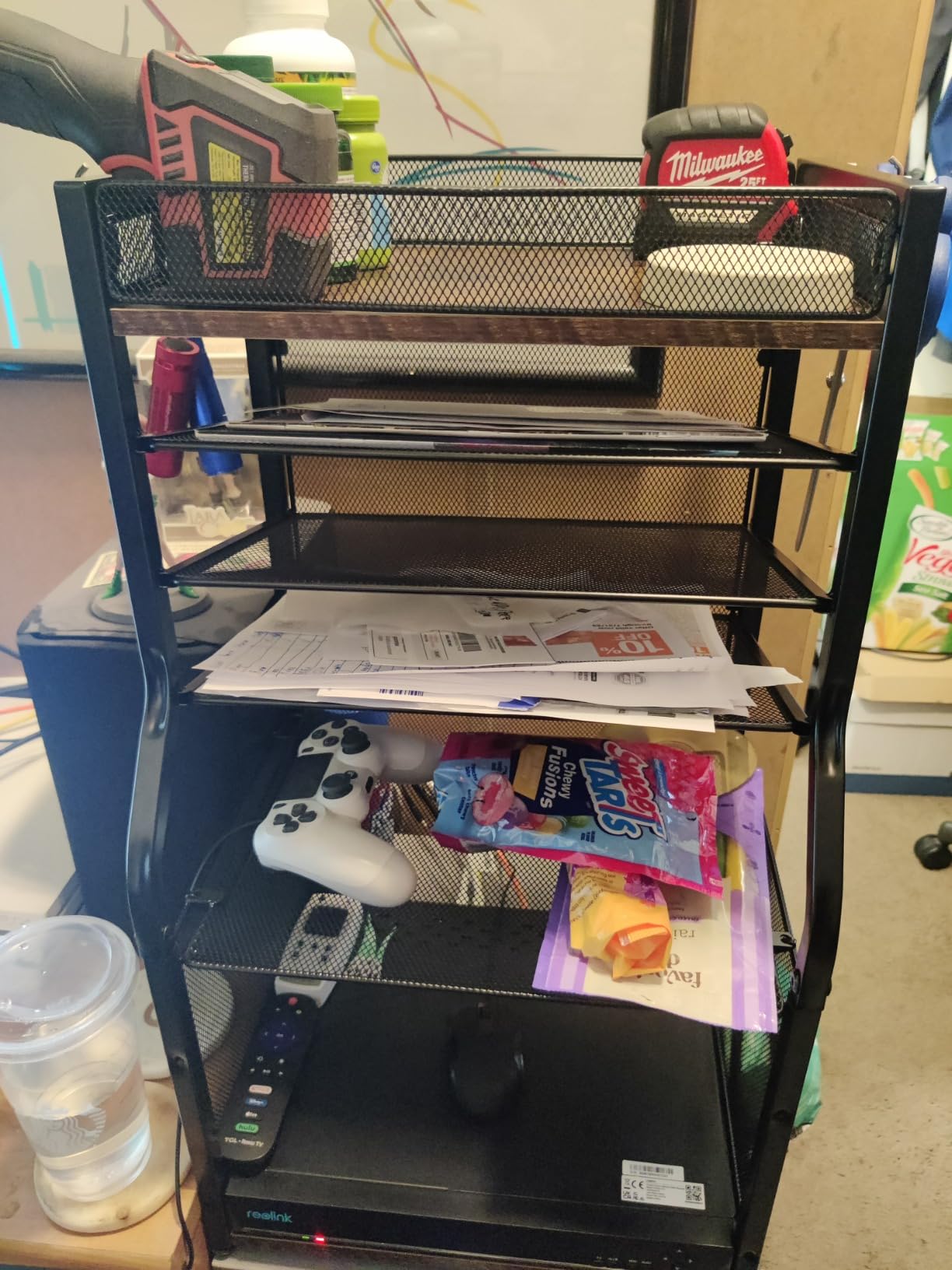 3IngSeagulls Rolling File Cart, 5-Tier Mobile Filing Cabinet on Lockable Wheels, Under Desk Storage, Mesh Sliding Hanging Folder, Office Storage & Organization Cabinet for Office, Home, and School customer photo 1