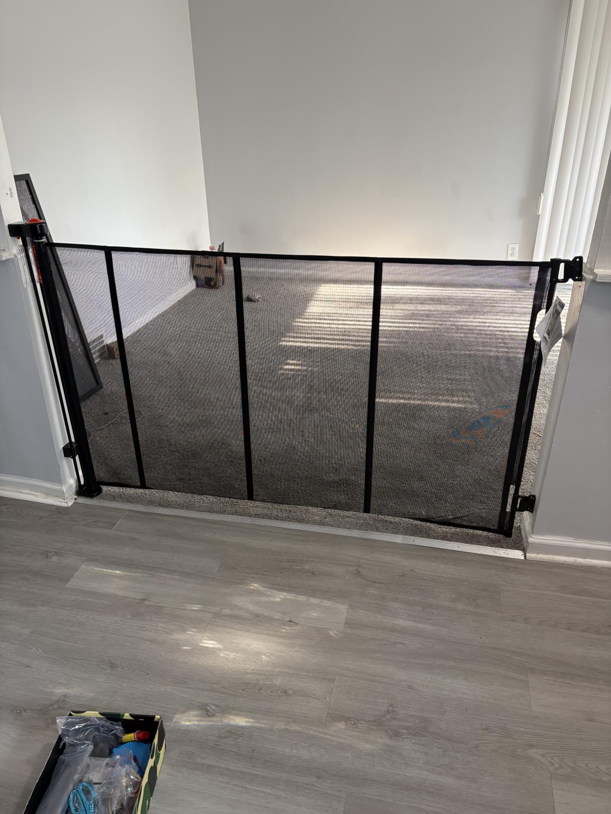 Pawtners Retractable Baby Gate, 41” Extra Tall Dog Gate for Stairs Doorways customer photo 2