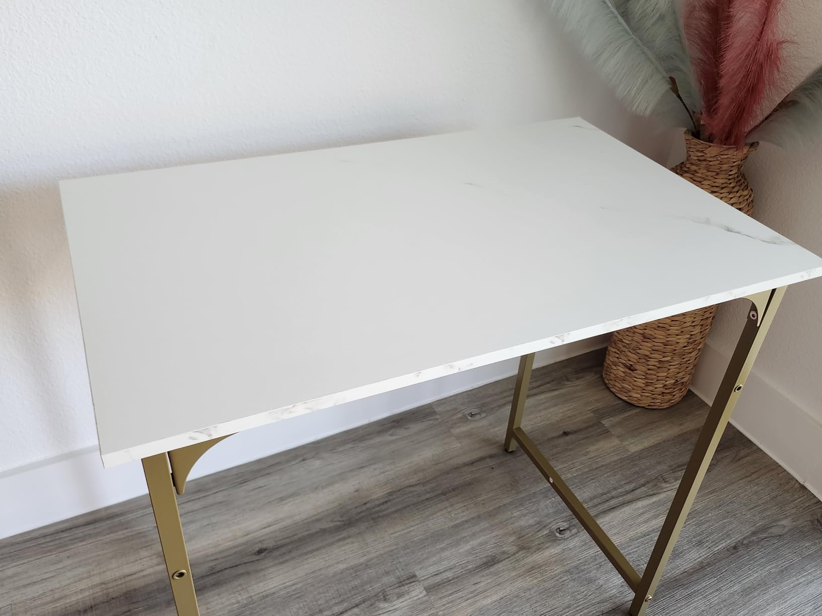 PayLessHere | 32 Inch Computer Desk | Brown | Sturdy Office Desk customer photo 2