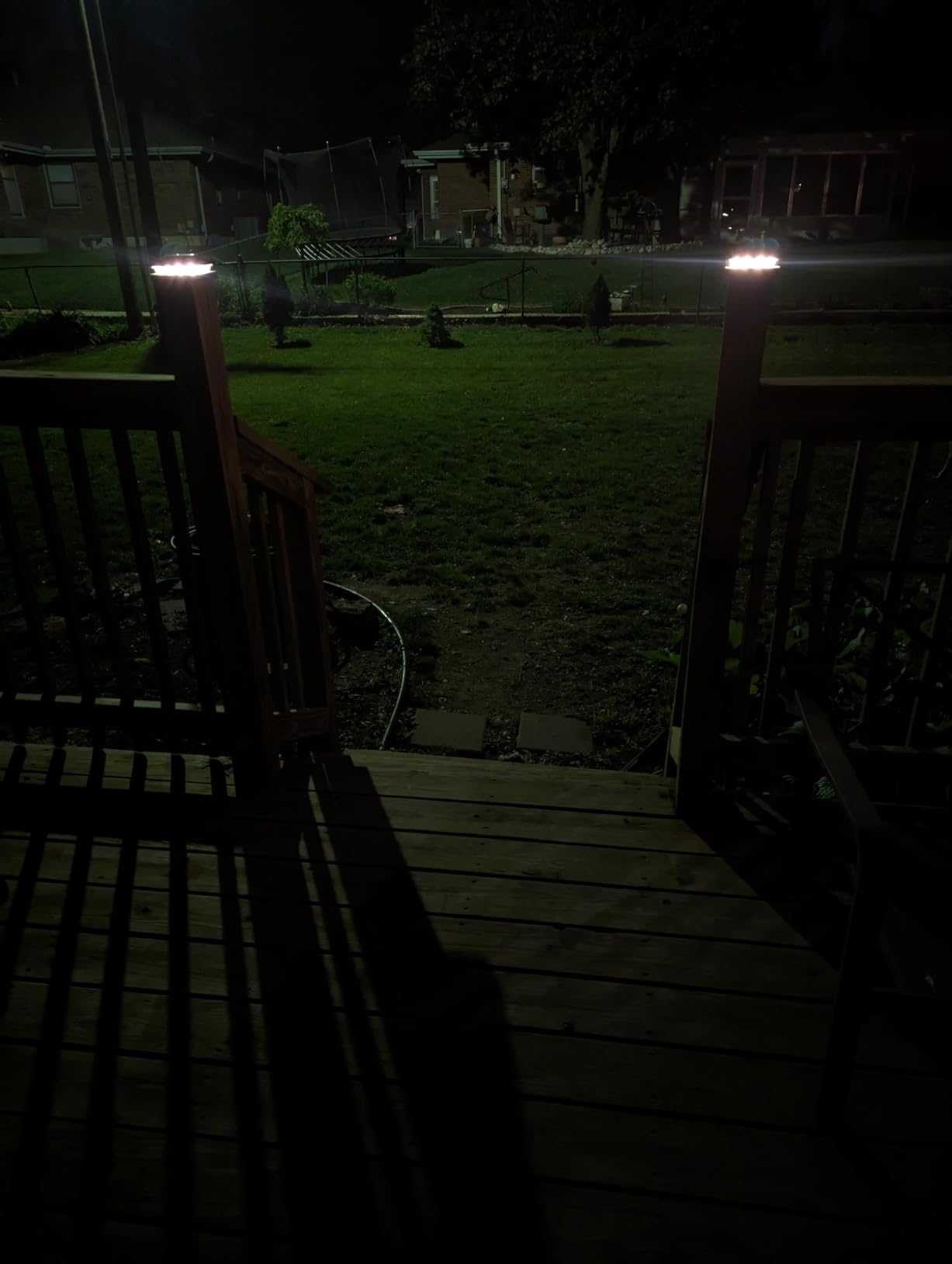 APONUO Solar Post Cap Lights for 4x4 Posts - IP64 Waterproof, 3000K LED, No-Wire Fence Lights & Deck Lights for Patio Garden Yard Patio, Black-Warm White, 12 Pack customer photo 1