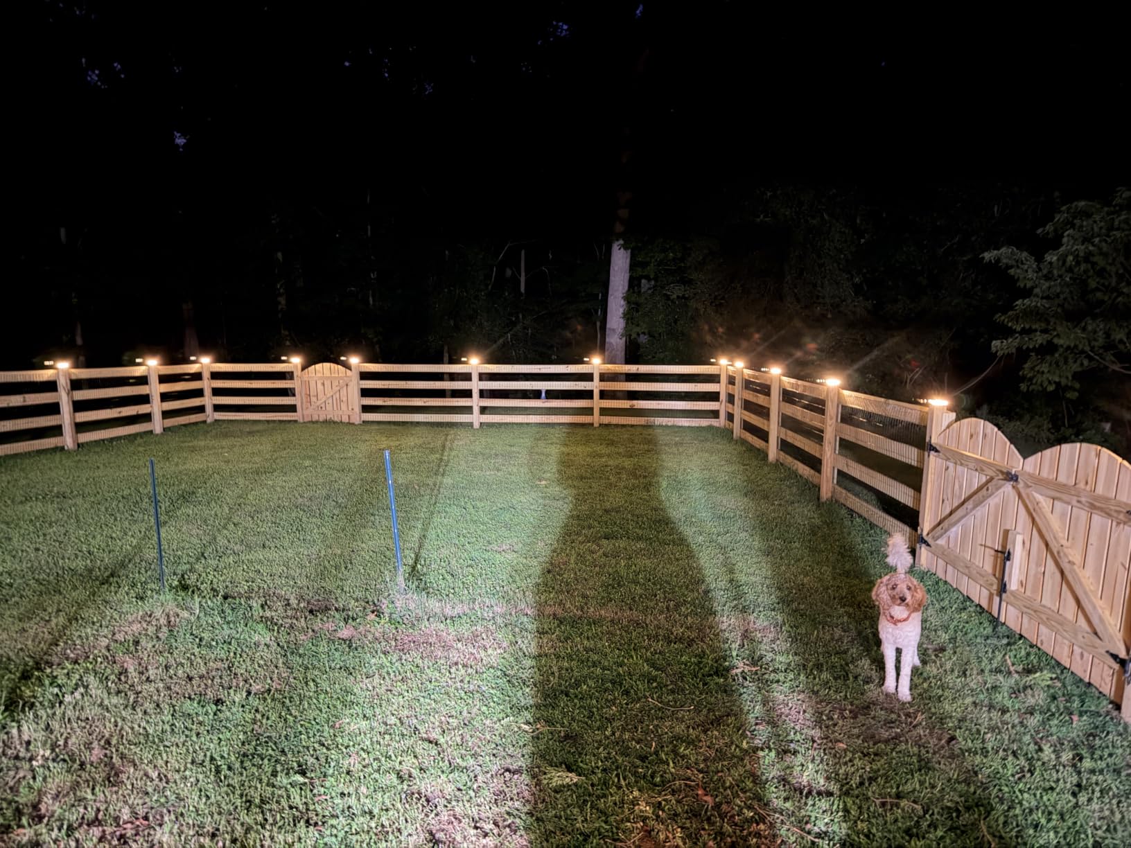 APONUO Solar Post Cap Lights for 4x4 Posts - IP64 Waterproof, 3000K LED, No-Wire Fence Lights & Deck Lights for Patio Garden Yard Patio, Black-Warm White, 12 Pack customer photo 2