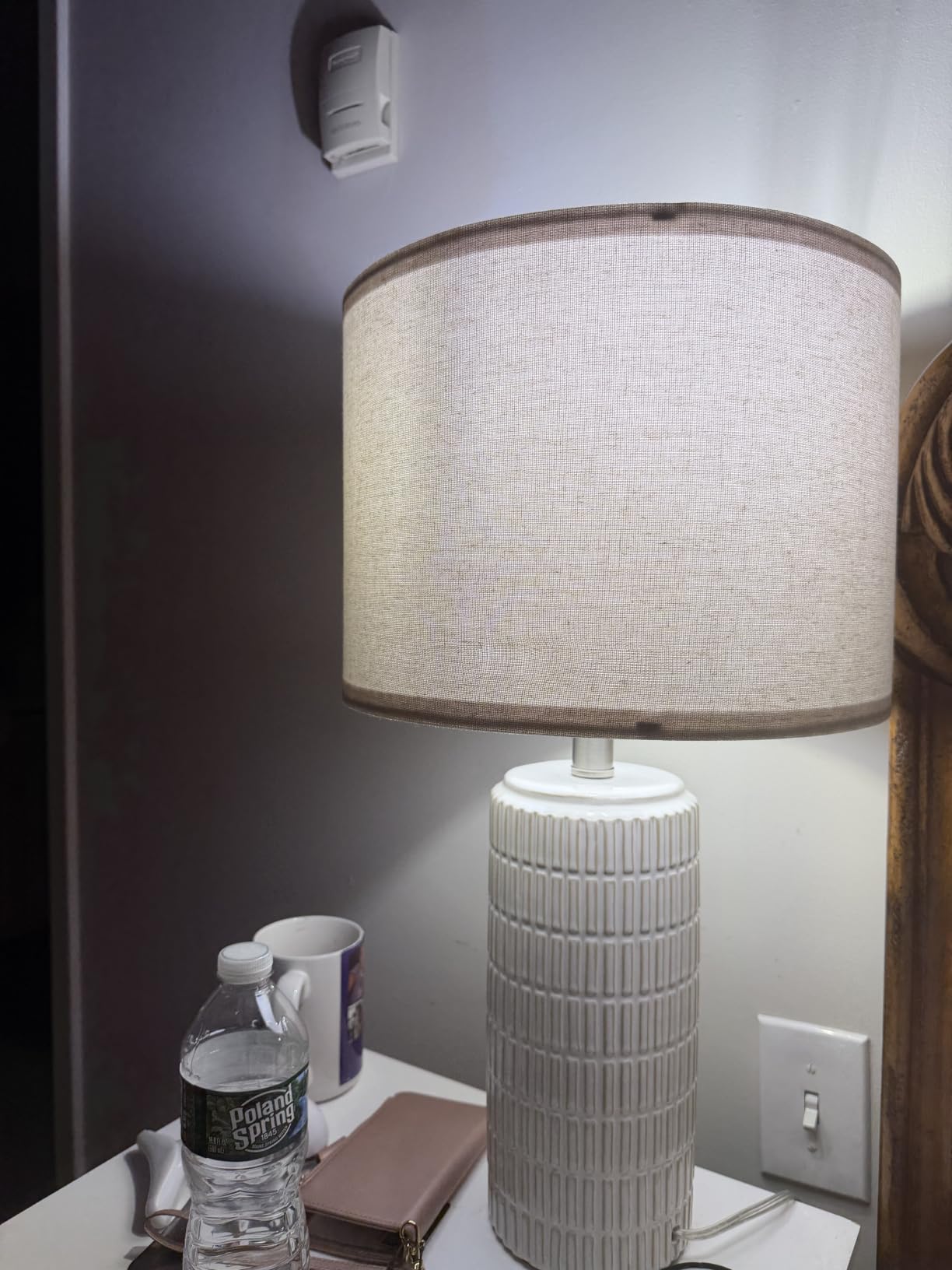 PoKat 23'' Bedside Table Lamp for Bedroom Nightstands, Modern Ceramic Decor customer photo 1