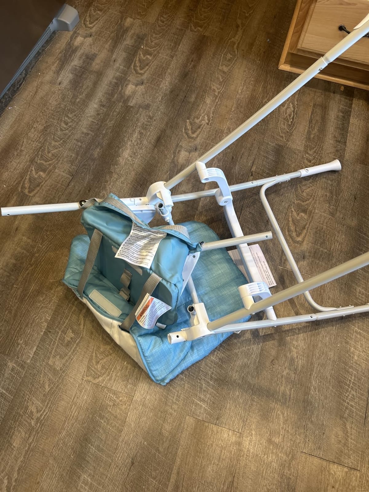 Ingenuity: ity by Ingenuity Sun Valley Compact Folding High Chair, Food-Grade Safe Plate, Safety Harness, for Ages 6 Months and Up, Unisex - Grey customer photo 1